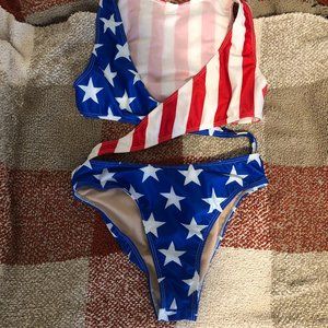 American Flag bathing suit